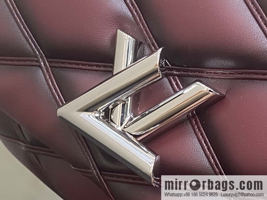 [Boutique‑grade] M22891 denim blue, full leather rhombus chain bag series GO-14 Teist medium handbag M23045 M22890