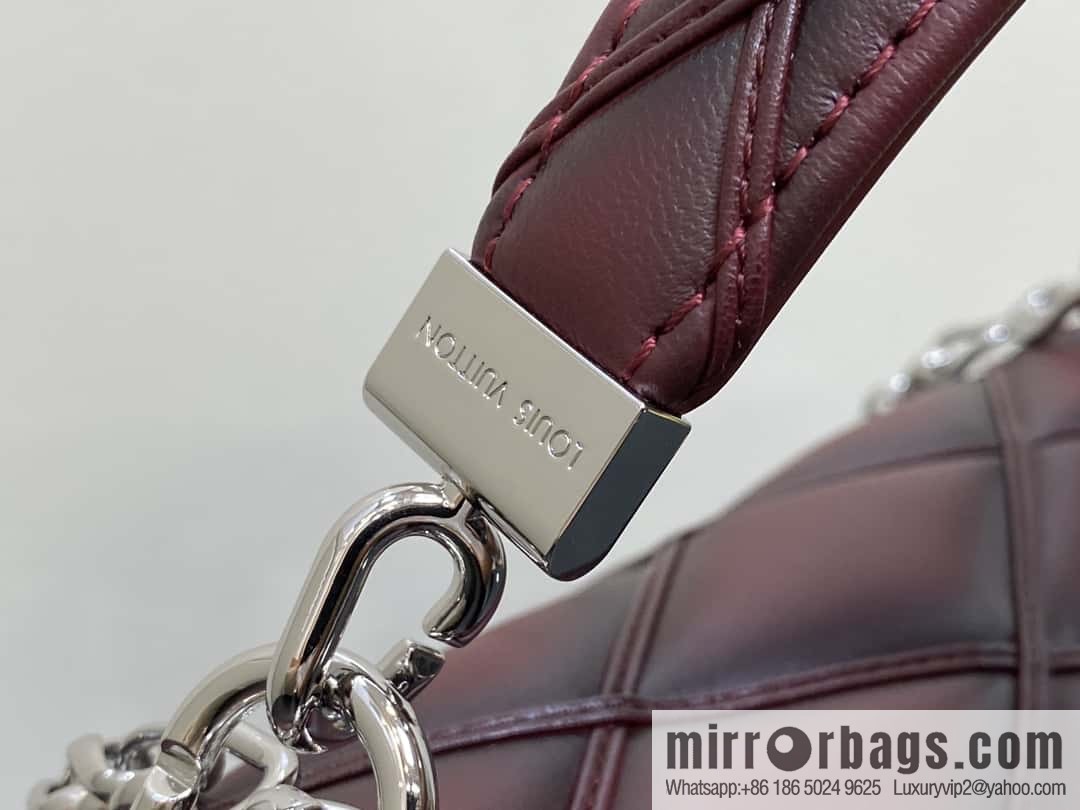 [Boutique‑grade] M22891 denim blue, full leather rhombus chain bag series GO-14 Teist medium handbag M23045 M22890