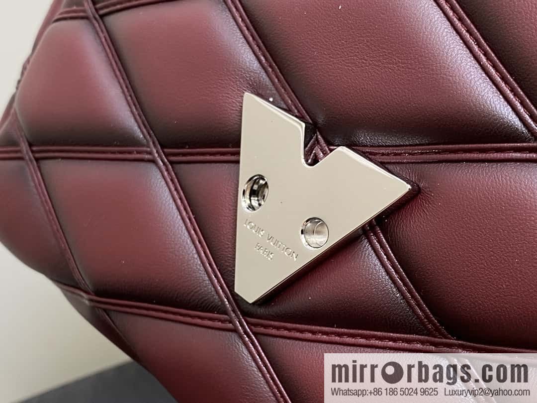 [Boutique‑grade] M22891 denim blue, full leather rhombus chain bag series GO-14 Teist medium handbag M23045 M22890