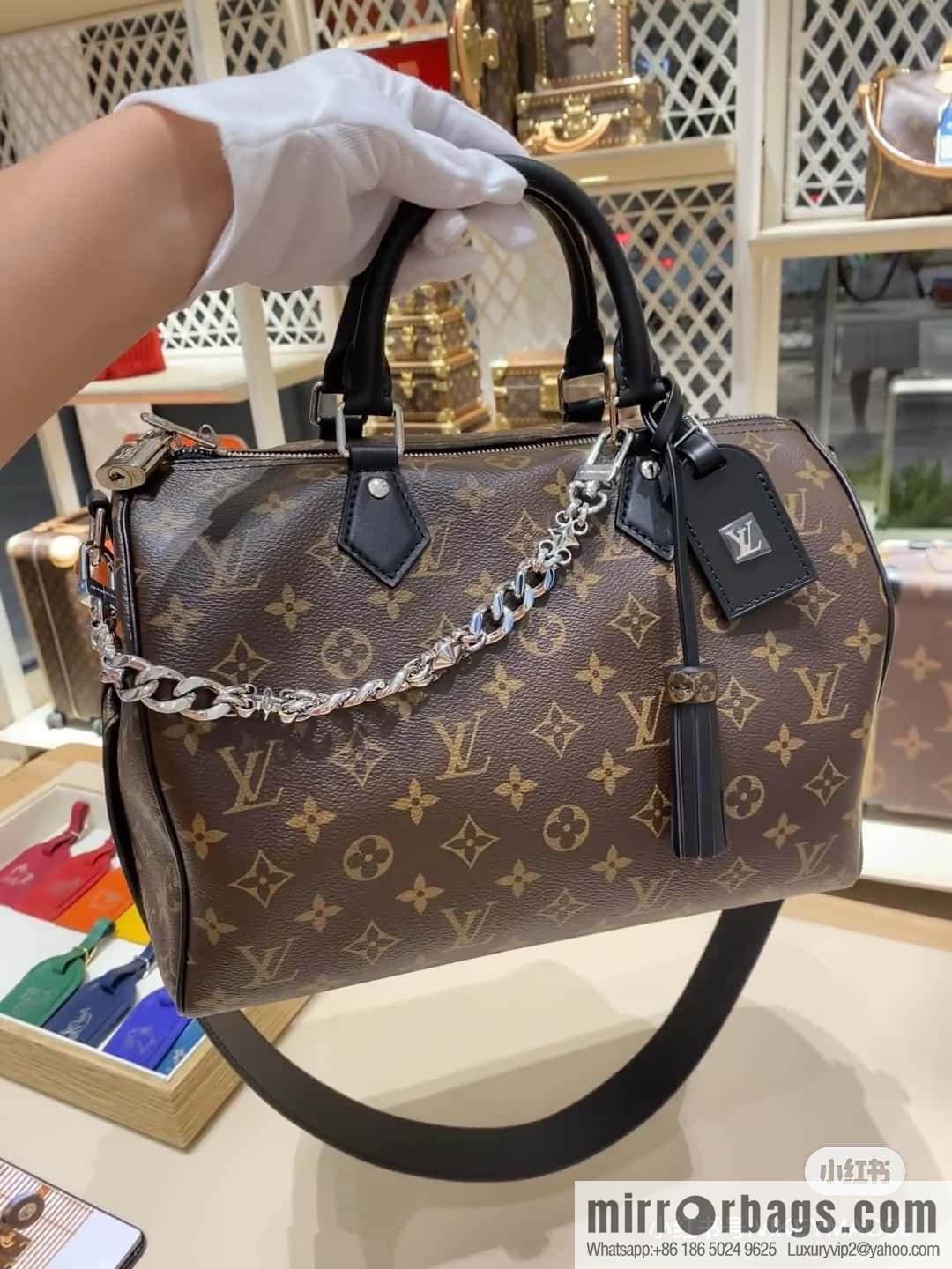 [Boutique‑grade] M12243 presbyopia/black leather, pillow bag speedy series Speedy Soft 30 Dark handbag