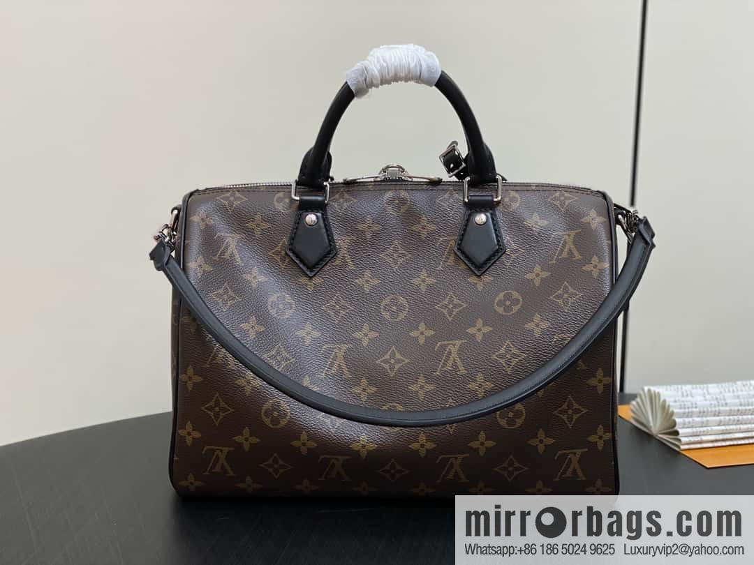 [Boutique‑grade] M12243 presbyopia/black leather, pillow bag speedy series Speedy Soft 30 Dark handbag