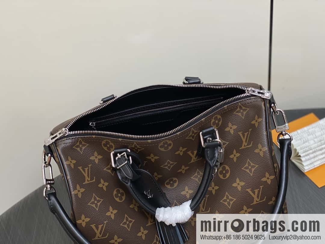 [Boutique‑grade] M12243 presbyopia/black leather, pillow bag speedy series Speedy Soft 30 Dark handbag