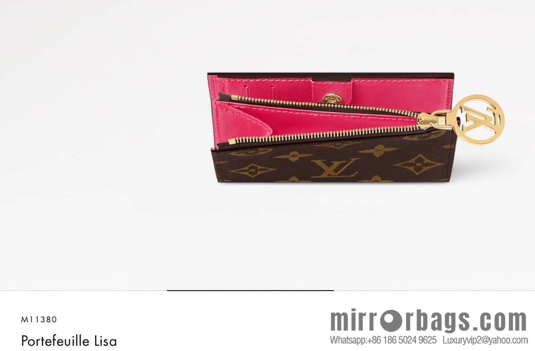 [Boutique‑grade] M11380 presbyopia plum red, wallet change bag wallet series Lisa Wallet wallet M82605 M82383 M83649