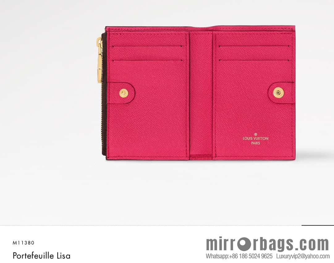 [Boutique‑grade] M11380 presbyopia plum red, wallet change bag wallet series Lisa Wallet wallet M82605 M82383 M83649