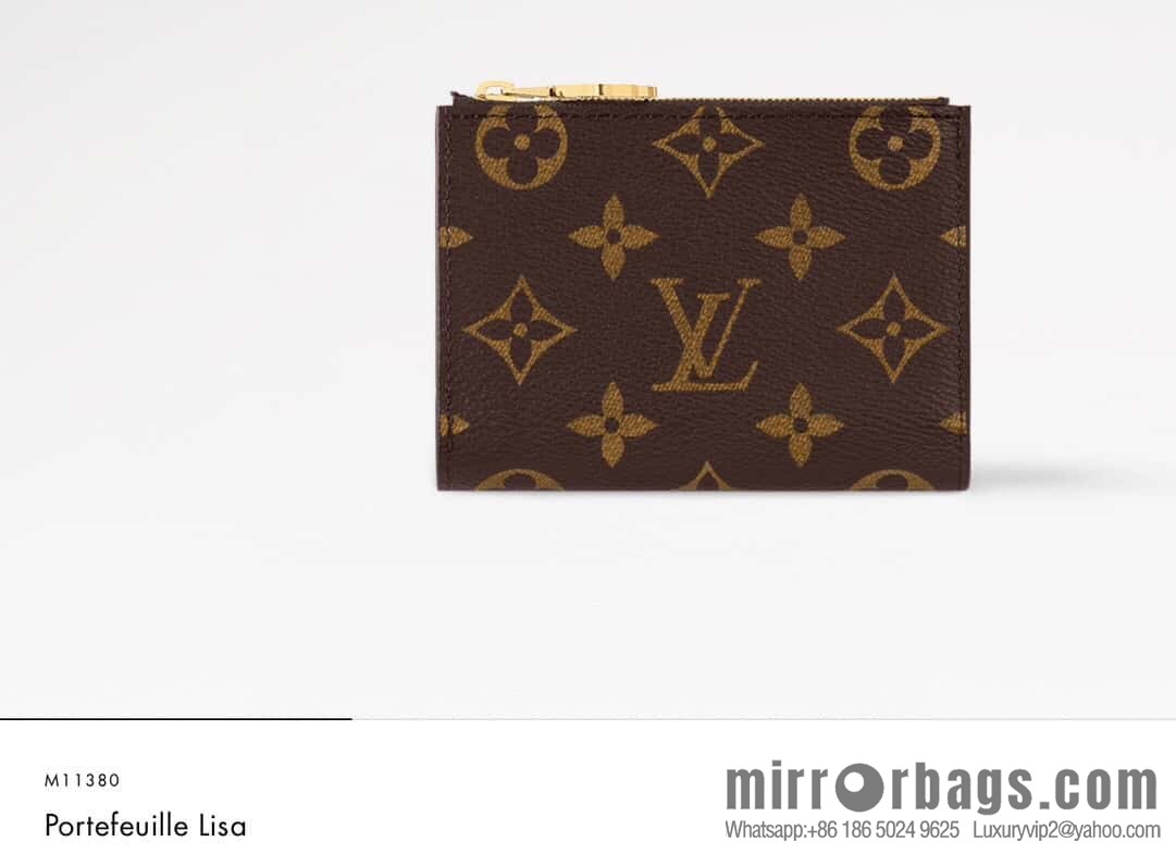 [Boutique‑grade] M11380 presbyopia plum red, wallet change bag wallet series Lisa Wallet wallet M82605 M82383 M83649
