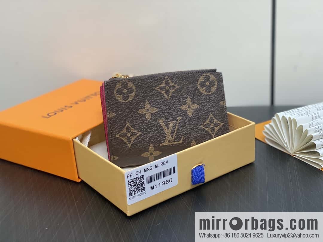 [Boutique‑grade] M11380 presbyopia plum red, wallet change bag wallet series Lisa Wallet wallet M82605 M82383 M83649