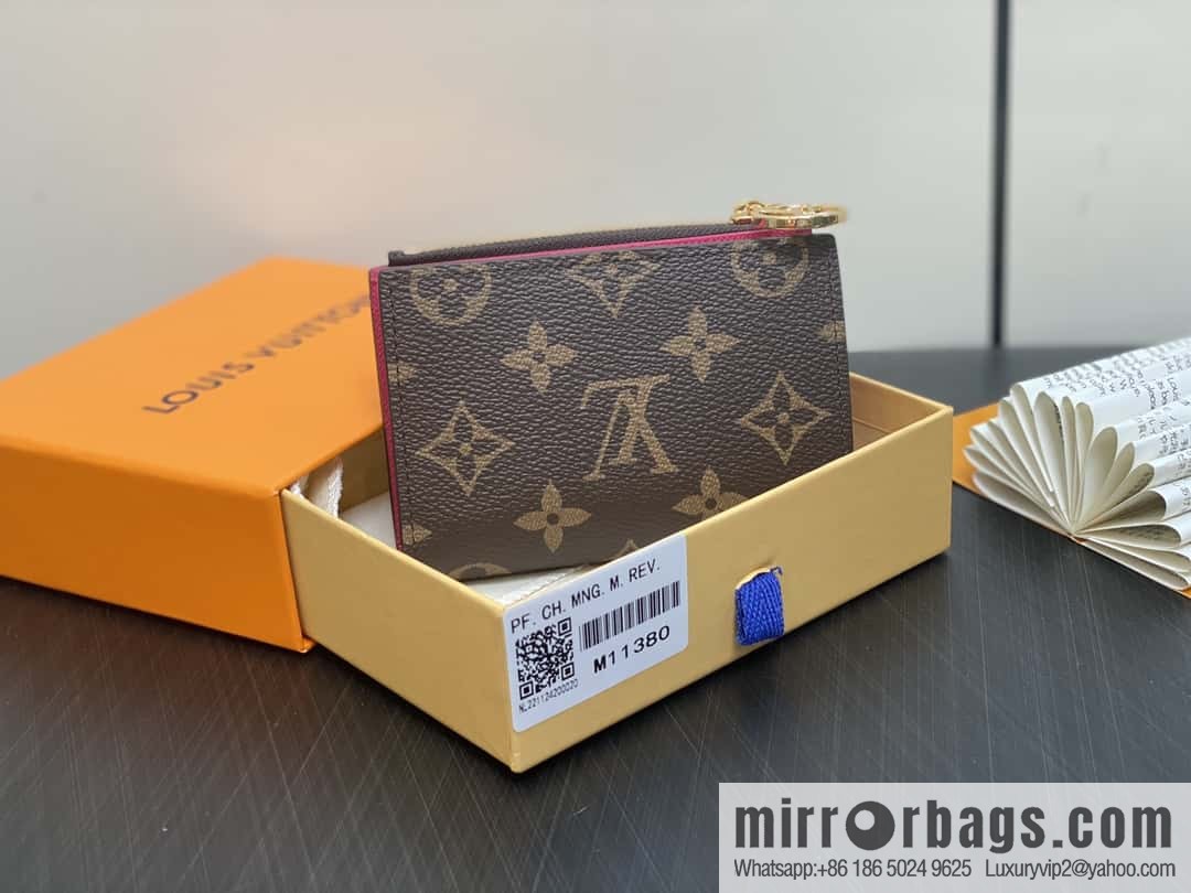[Boutique‑grade] M11380 presbyopia plum red, wallet change bag wallet series Lisa Wallet wallet M82605 M82383 M83649