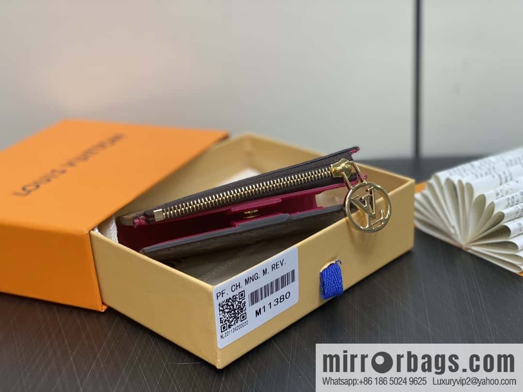 [Boutique‑grade] M11380 presbyopia plum red, wallet change bag wallet series Lisa Wallet wallet M82605 M82383 M83649