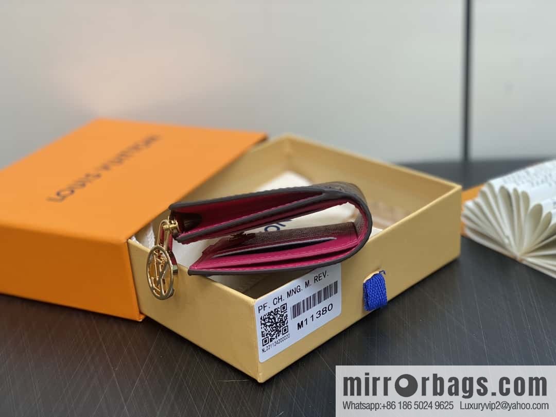 [Boutique‑grade] M11380 presbyopia plum red, wallet change bag wallet series Lisa Wallet wallet M82605 M82383 M83649