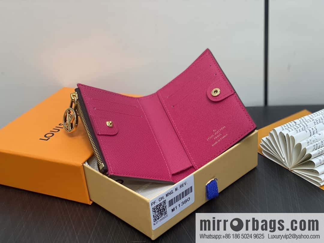 [Boutique‑grade] M11380 presbyopia plum red, wallet change bag wallet series Lisa Wallet wallet M82605 M82383 M83649