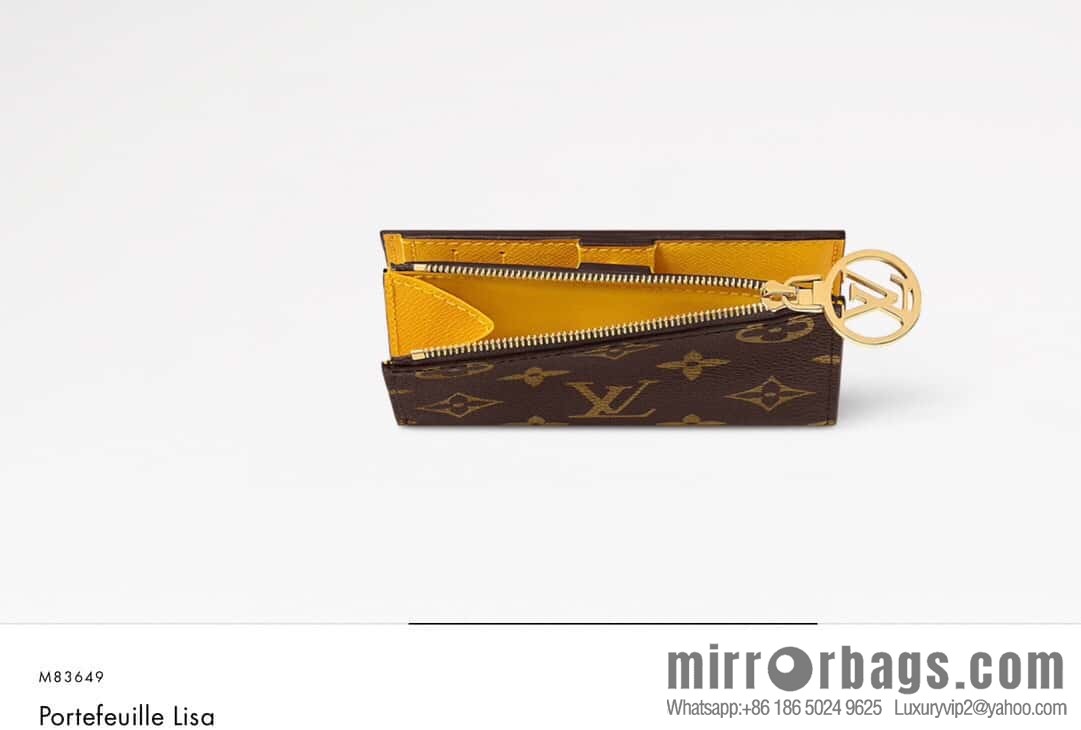 M83649 presbyopia yellow, wallet change bag wallet series Lisa Wallet wallet M82605 M82383
