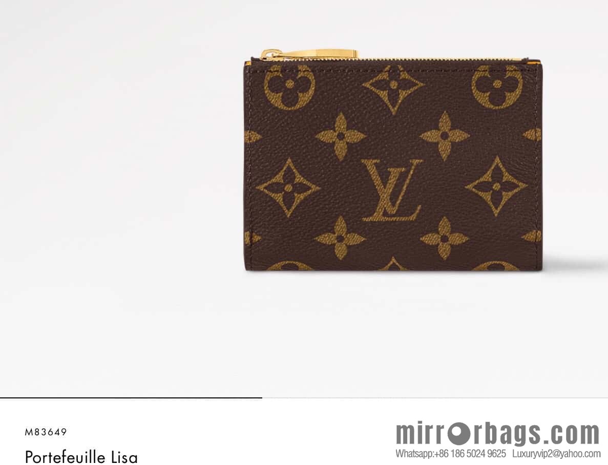 M83649 presbyopia yellow, wallet change bag wallet series Lisa Wallet wallet M82605 M82383