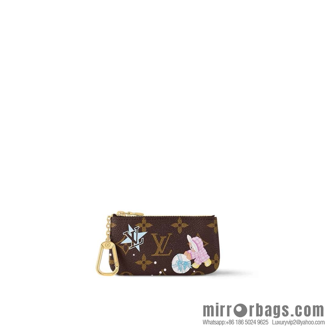 [Boutique‑grade] M12229 blue, Christmas model, key bag wallet series, key bag.