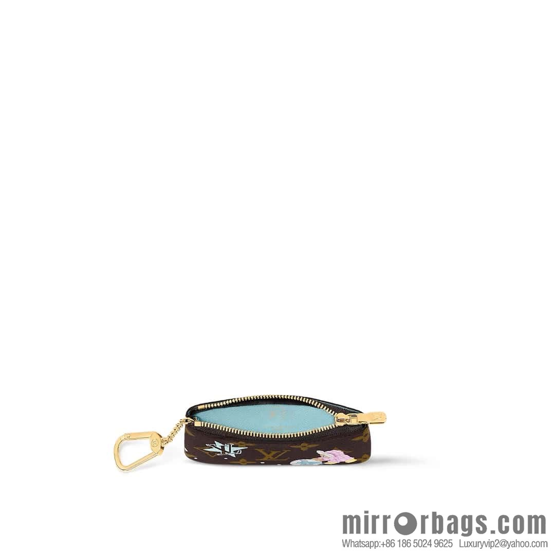 [Boutique‑grade] M12229 blue, Christmas model, key bag wallet series, key bag.