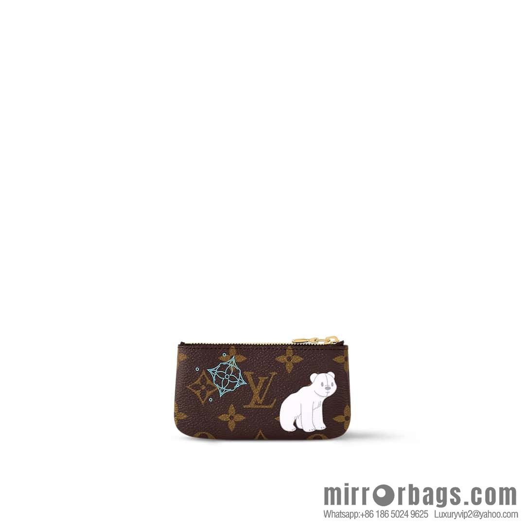 [Boutique‑grade] M12229 blue, Christmas model, key bag wallet series, key bag.