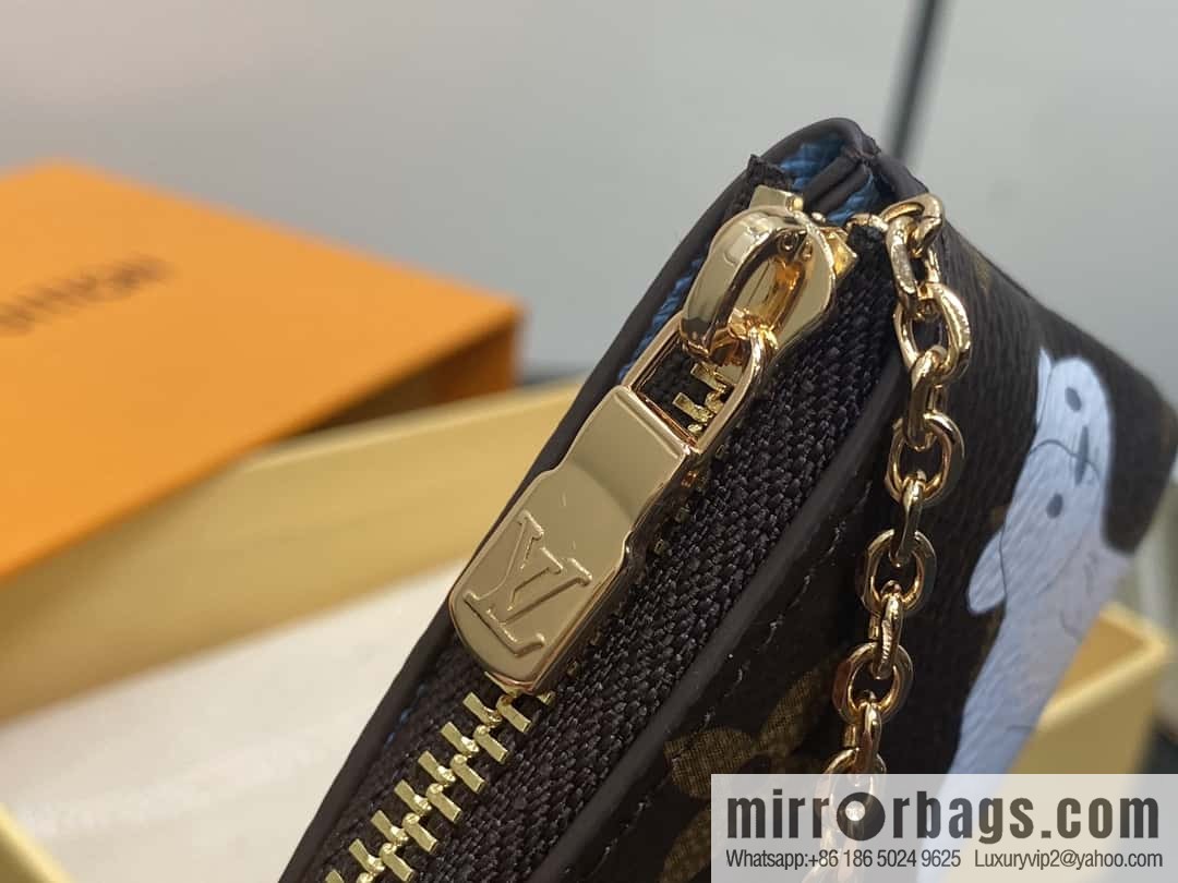 [Boutique‑grade] M12229 blue, Christmas model, key bag wallet series, key bag.