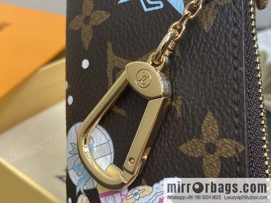 [Boutique‑grade] M12229 blue, Christmas model, key bag wallet series, key bag.