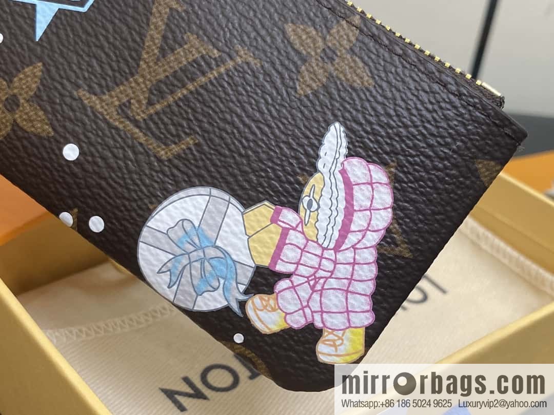 [Boutique‑grade] M12229 blue, Christmas model, key bag wallet series, key bag.