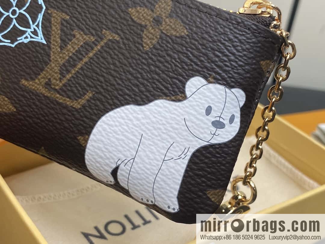 [Boutique‑grade] M12229 blue, Christmas model, key bag wallet series, key bag.