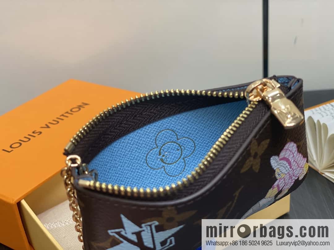 [Boutique‑grade] M12229 blue, Christmas model, key bag wallet series, key bag.