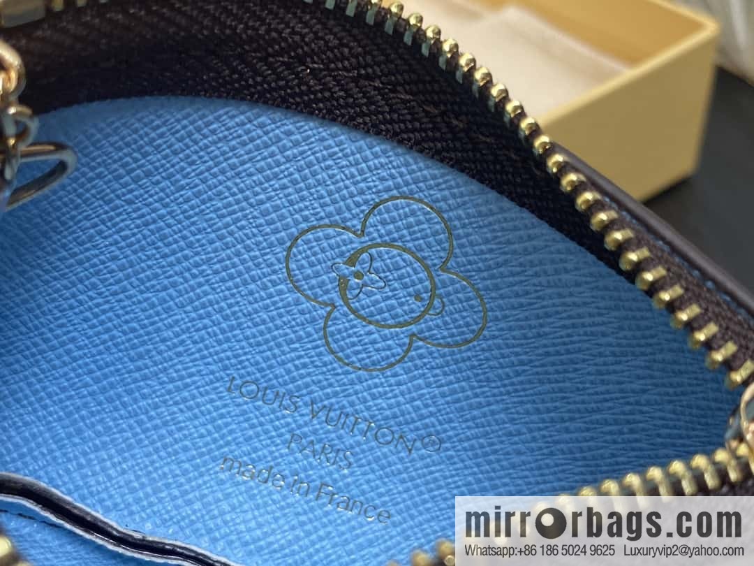 [Boutique‑grade] M12229 blue, Christmas model, key bag wallet series, key bag.