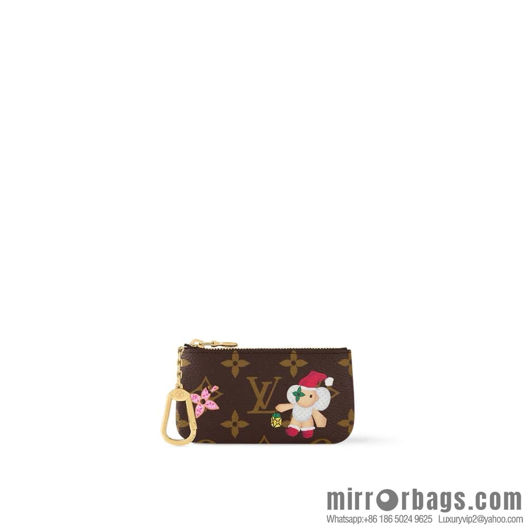 [Boutique‑grade] M12217 red, Christmas model, key bag wallet series, key bag.