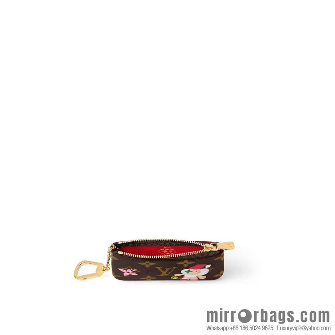 [Boutique‑grade] M12217 red, Christmas model, key bag wallet series, key bag.
