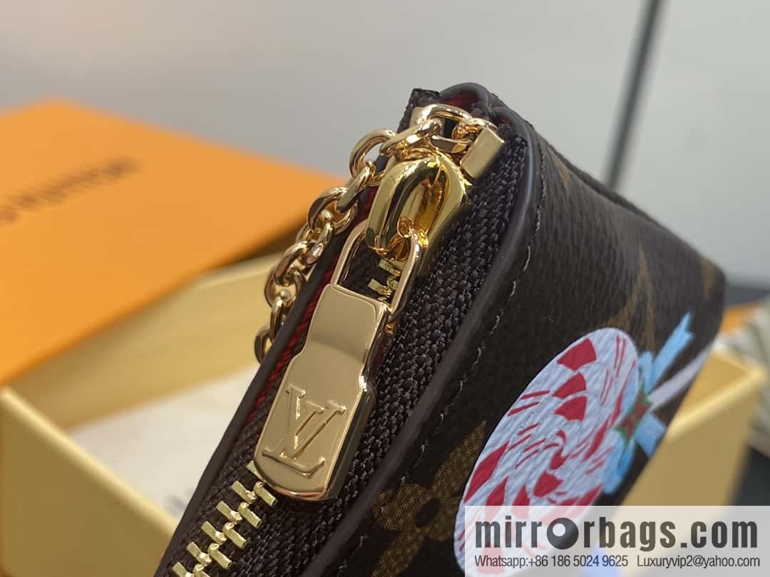 [Boutique‑grade] M12217 red, Christmas model, key bag wallet series, key bag.