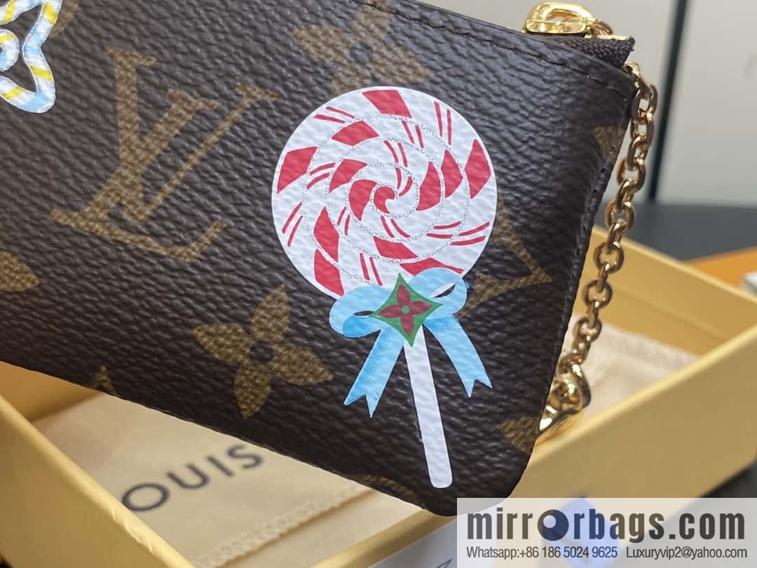 [Boutique‑grade] M12217 red, Christmas model, key bag wallet series, key bag.