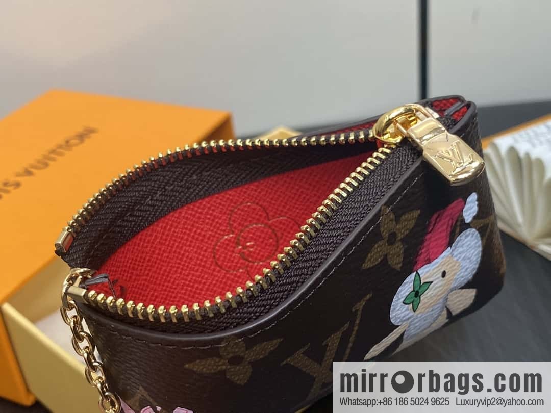 [Boutique‑grade] M12217 red, Christmas model, key bag wallet series, key bag.