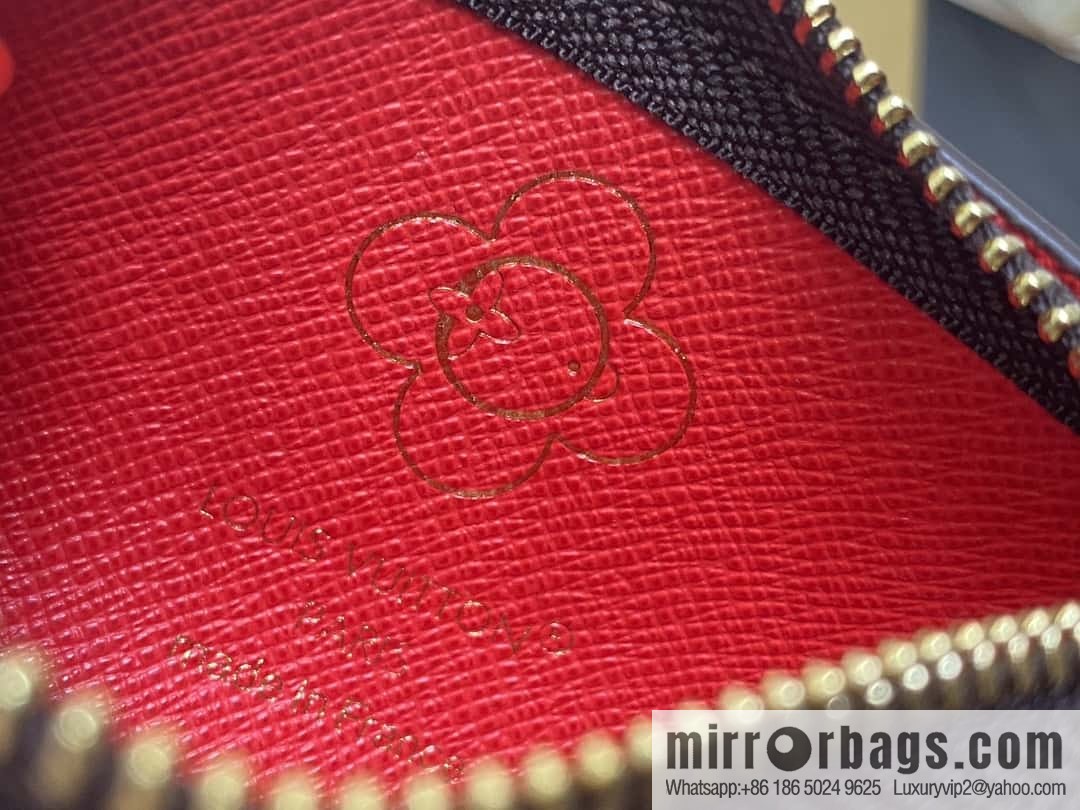 [Boutique‑grade] M12217 red, Christmas model, key bag wallet series, key bag.