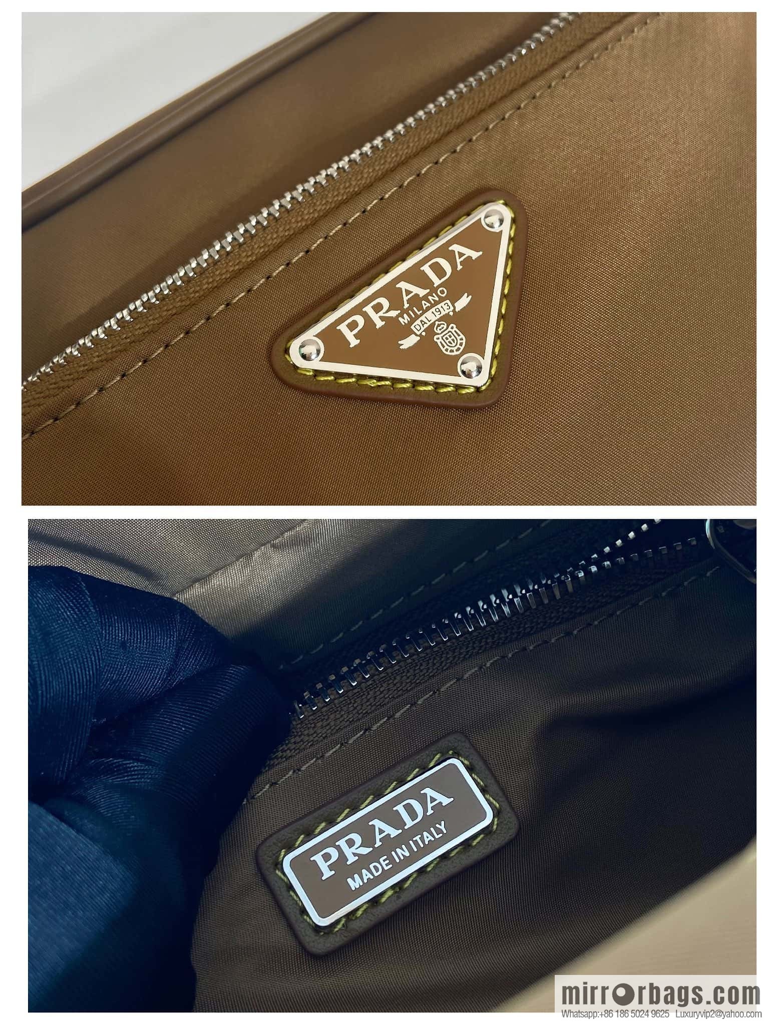 PRADA 🎉 new wash handbag 🎉 2NA819 storage bag, brown