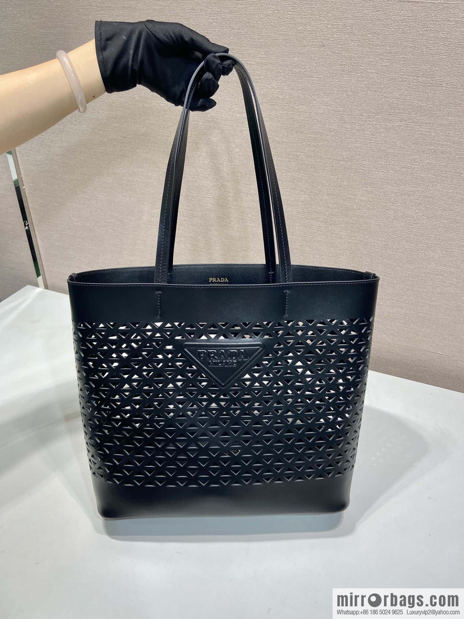 PRADA 🎉 hollow tote bag 🎉 1BG503 hollow 🎉🎉 black