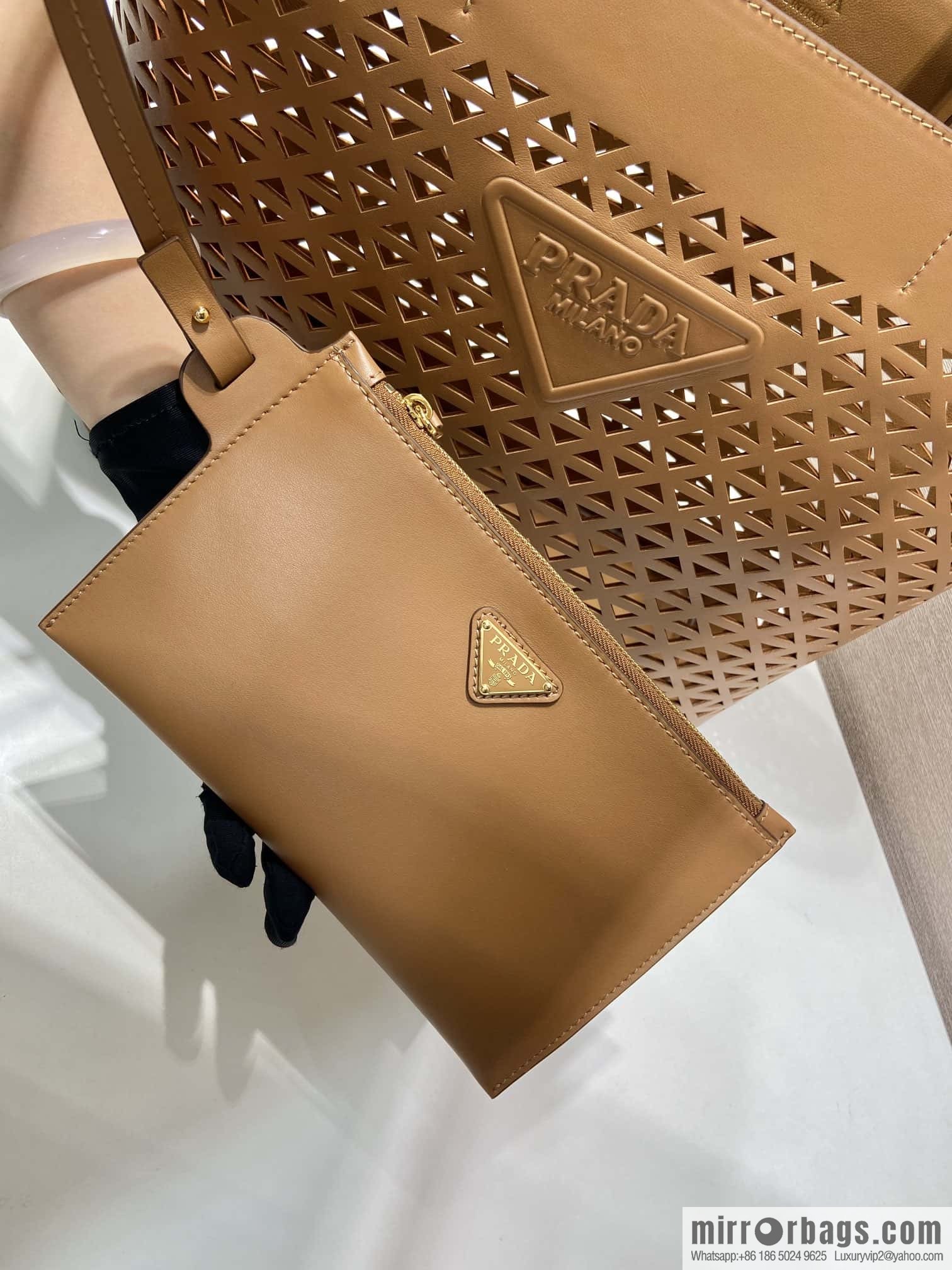 PRADA 🎉 hollow tote bag 🎉 1BG503 hollow 🎉🎉 brown