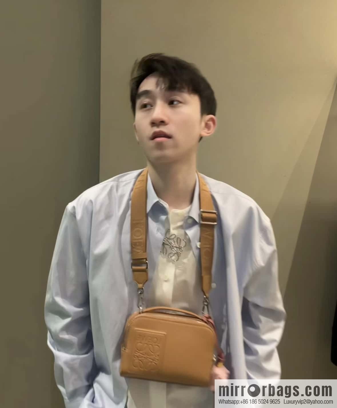 LOEWE horizontal version, couple model, camera bag 0688 caramel color