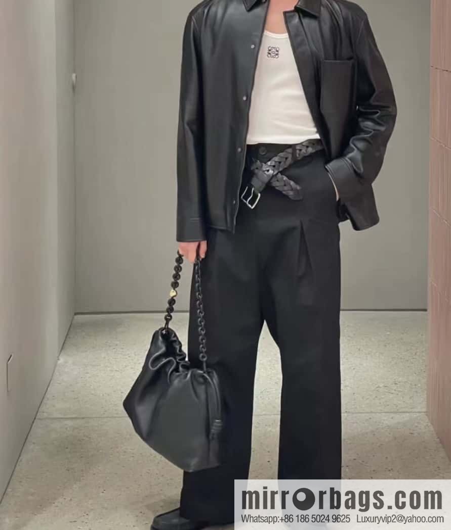 LOEWEFlamenco Purse Large Lucky Bag 🔥 0802 Black