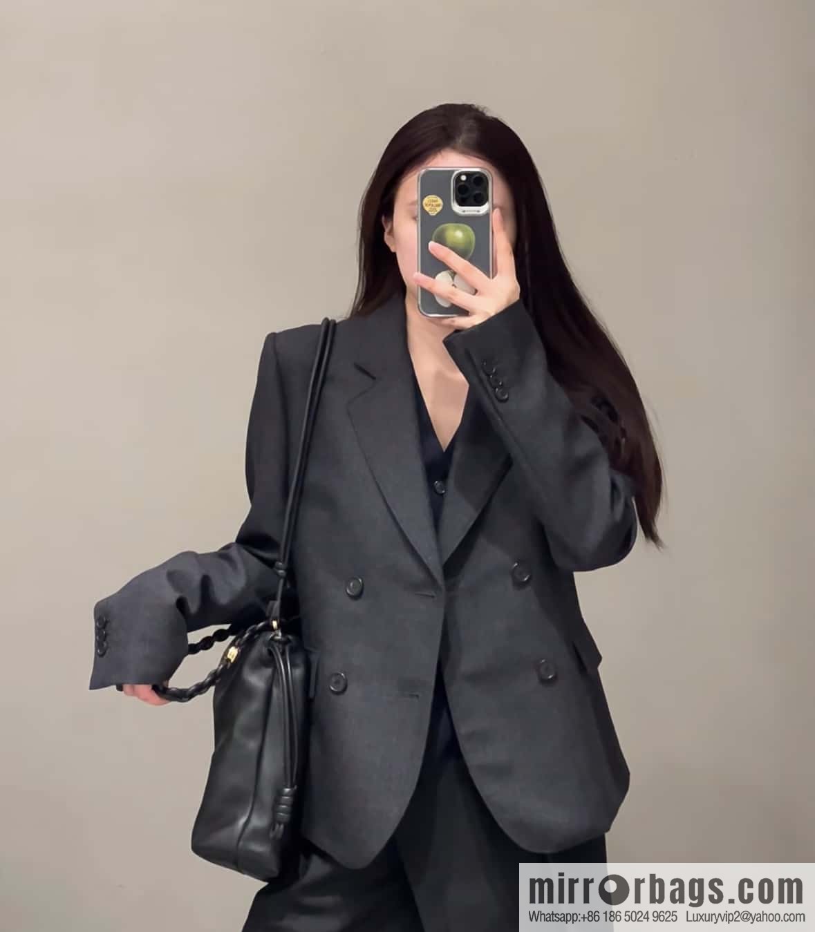 LOEWEFlamenco Purse Large Lucky Bag 🔥 0802 Black