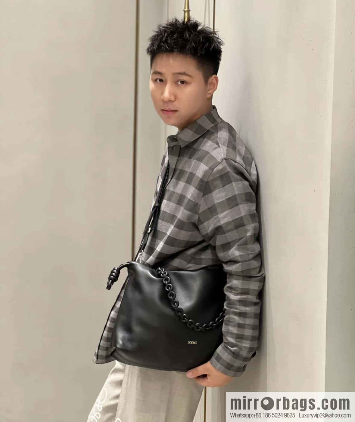 LOEWEFlamenco Purse Large Lucky Bag 🔥 0802 Black