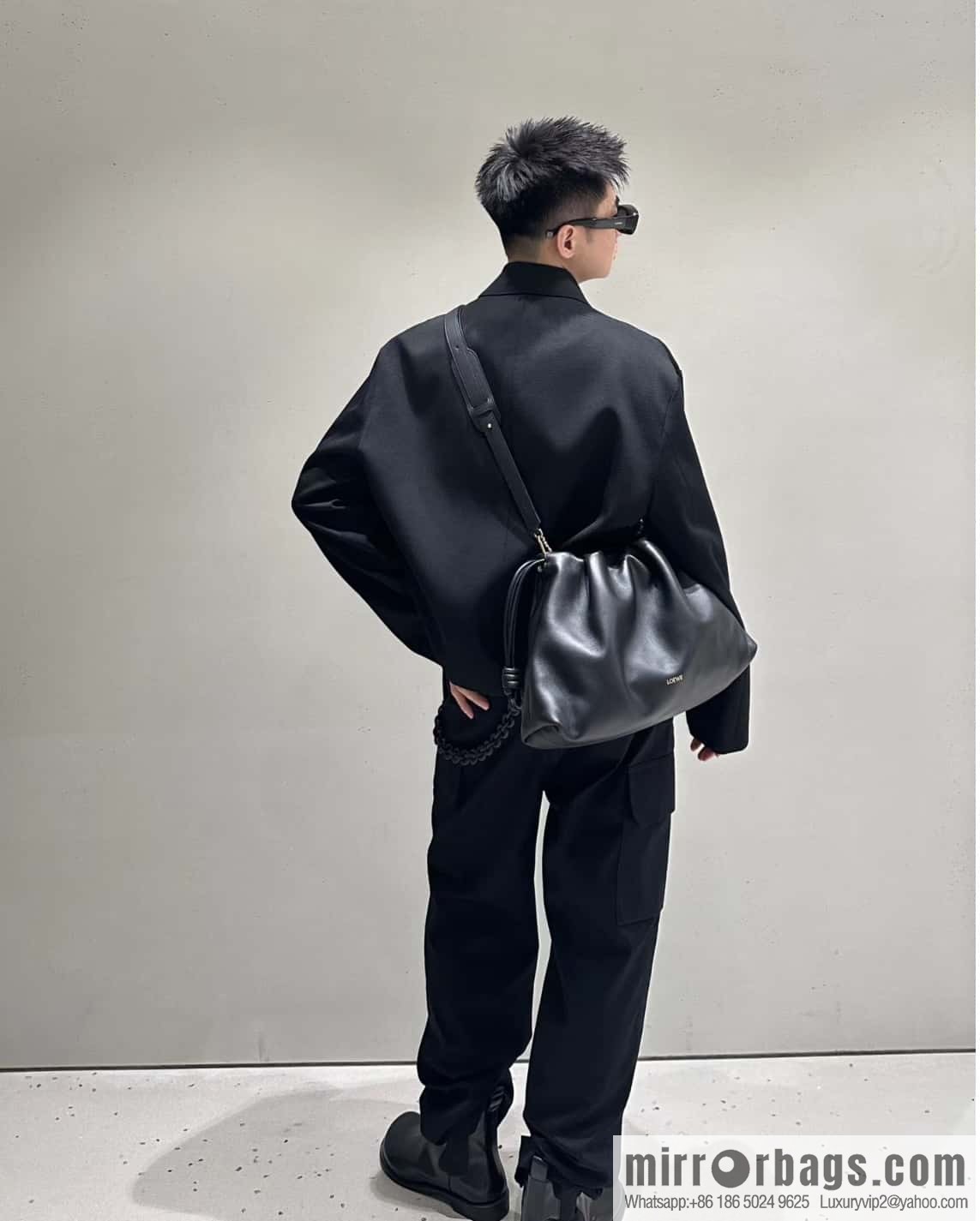 LOEWEFlamenco Purse Large Lucky Bag 🔥 0802 Black