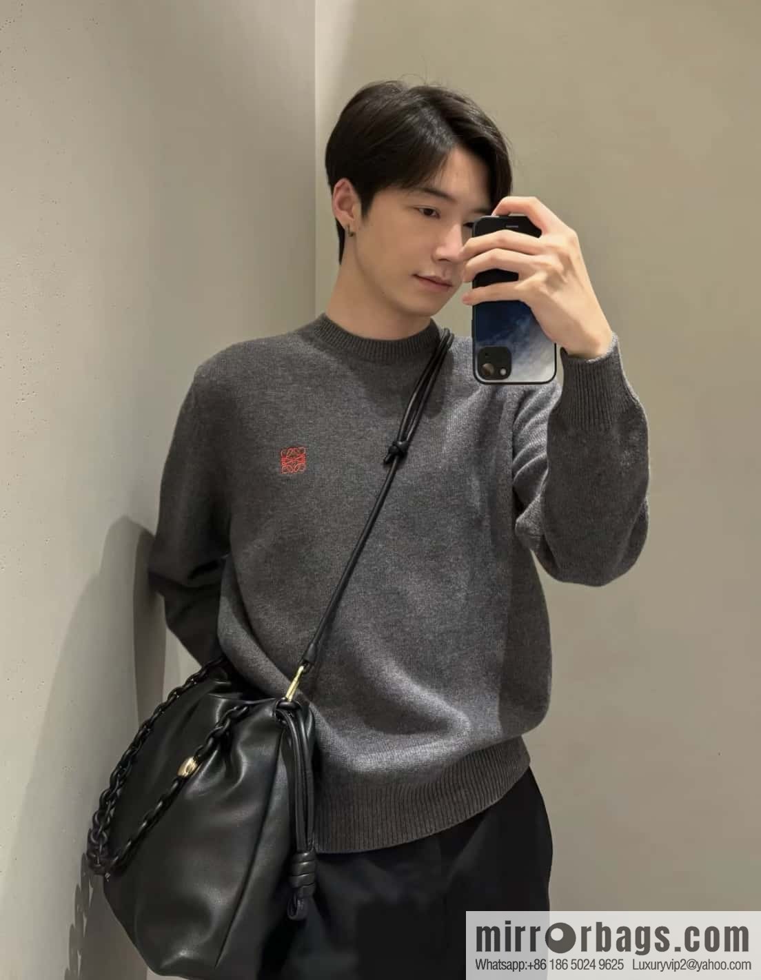 LOEWEFlamenco Purse Large Lucky Bag 🔥 0802 Black
