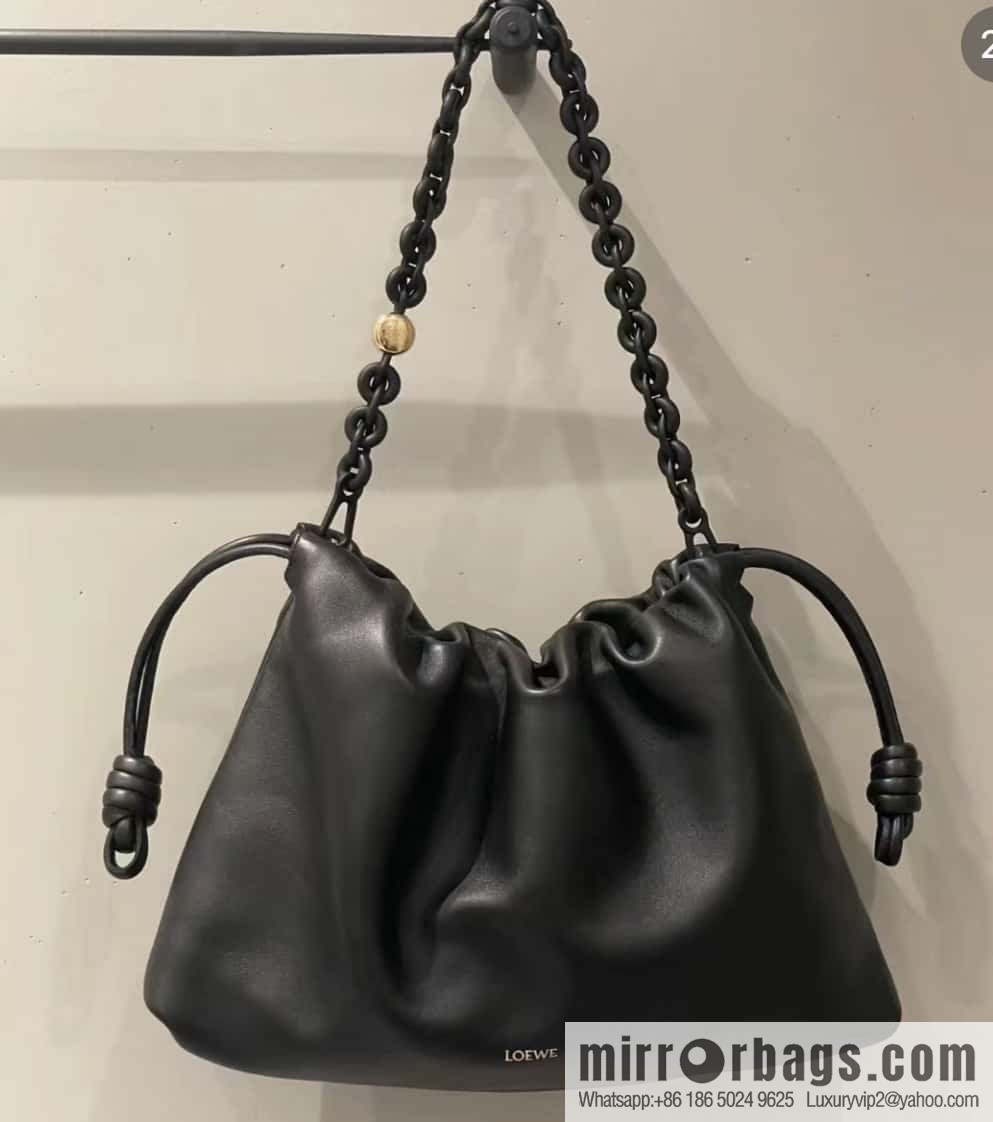 LOEWEFlamenco Purse Large Lucky Bag 🔥 0802 Black