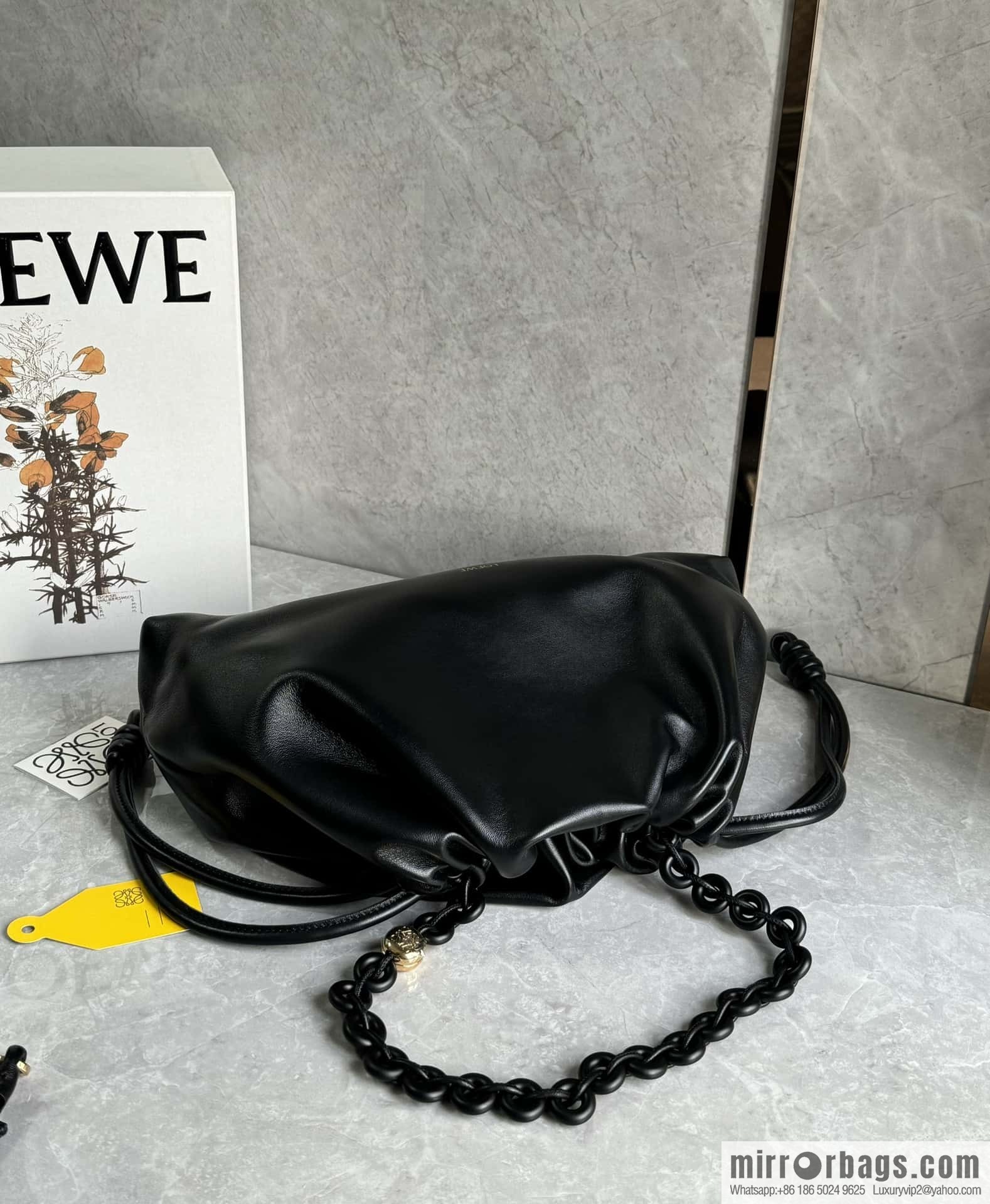 LOEWEFlamenco Purse Large Lucky Bag 🔥 0802 Black