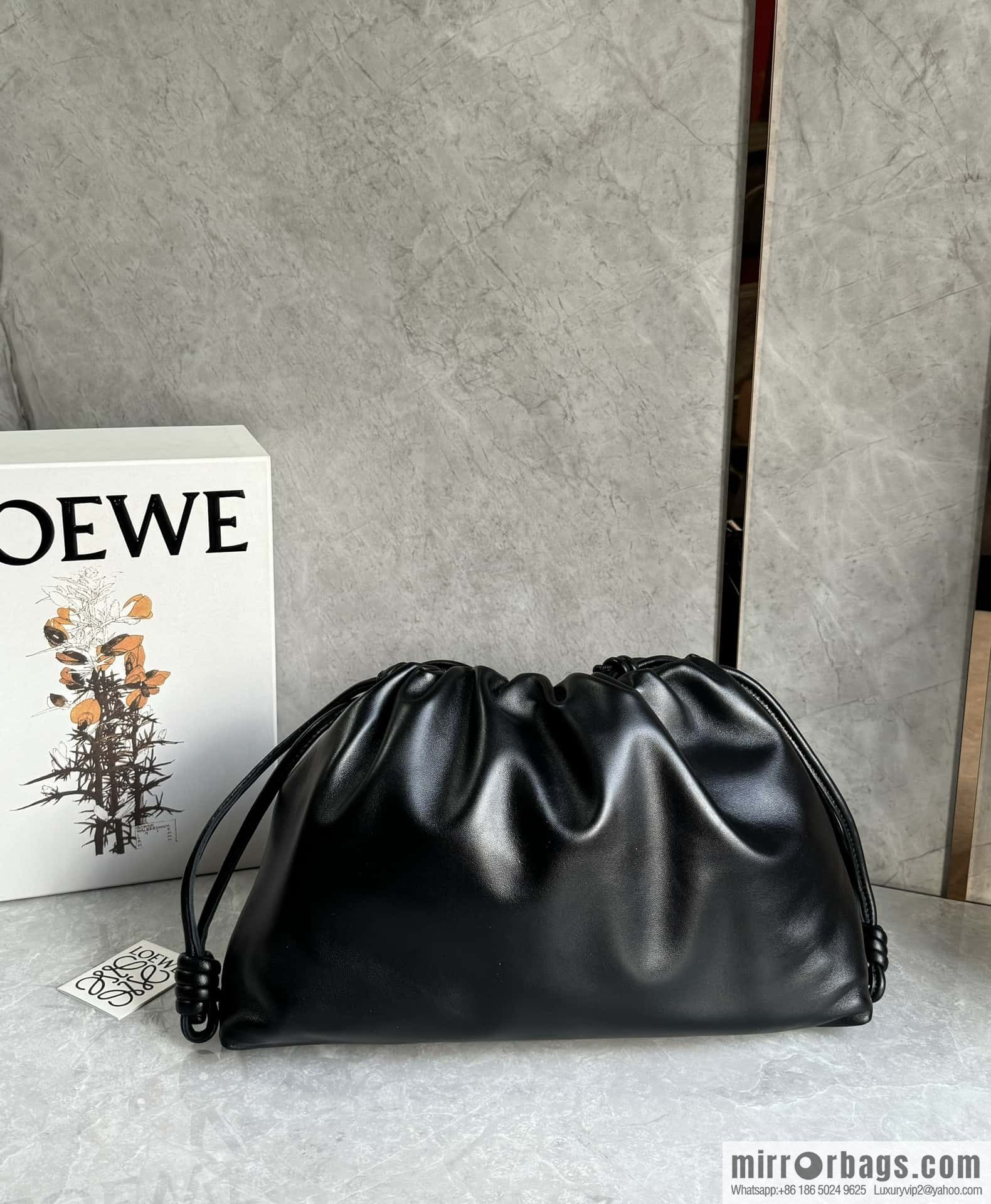 LOEWEFlamenco Purse Large Lucky Bag 🔥 0802 Black