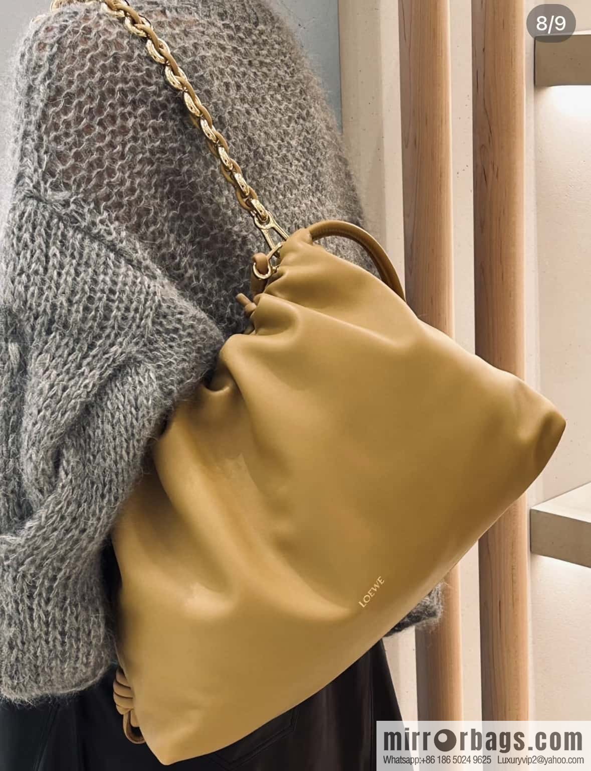 LOEWEFlamenco Purse large lucky bag 🔥 0802 yellow