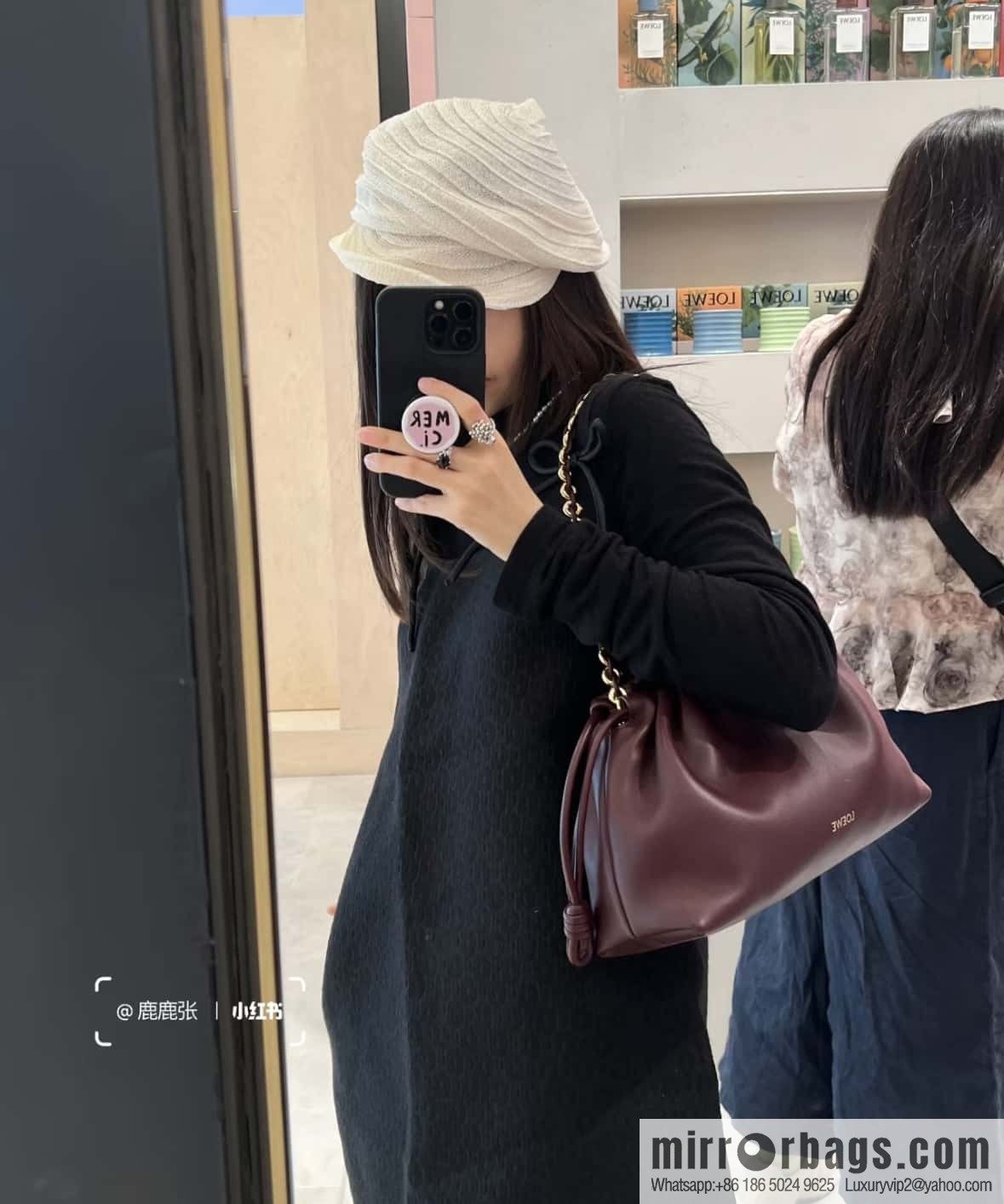 LOEWEFlamenco Purse large lucky bag 🔥 0802 maroon
