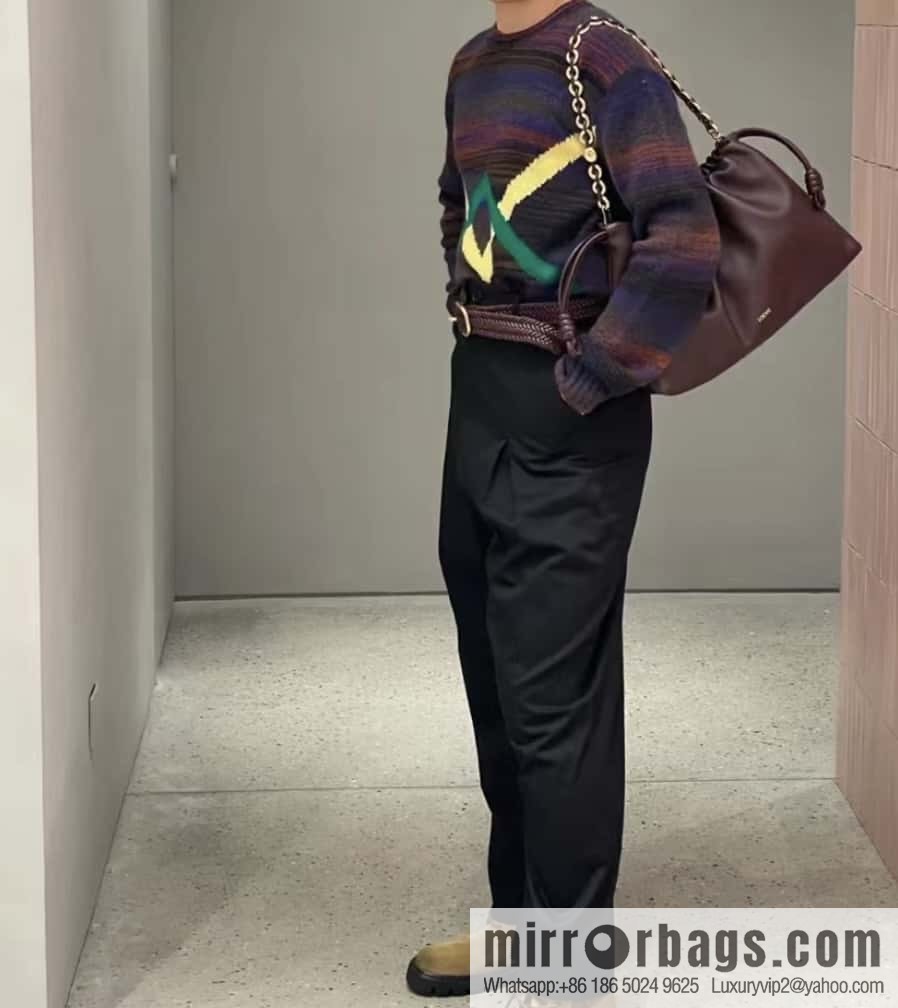 LOEWEFlamenco Purse large lucky bag 🔥 0802 maroon