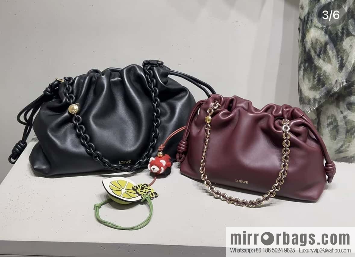 LOEWEFlamenco Purse large lucky bag 🔥 0802 maroon
