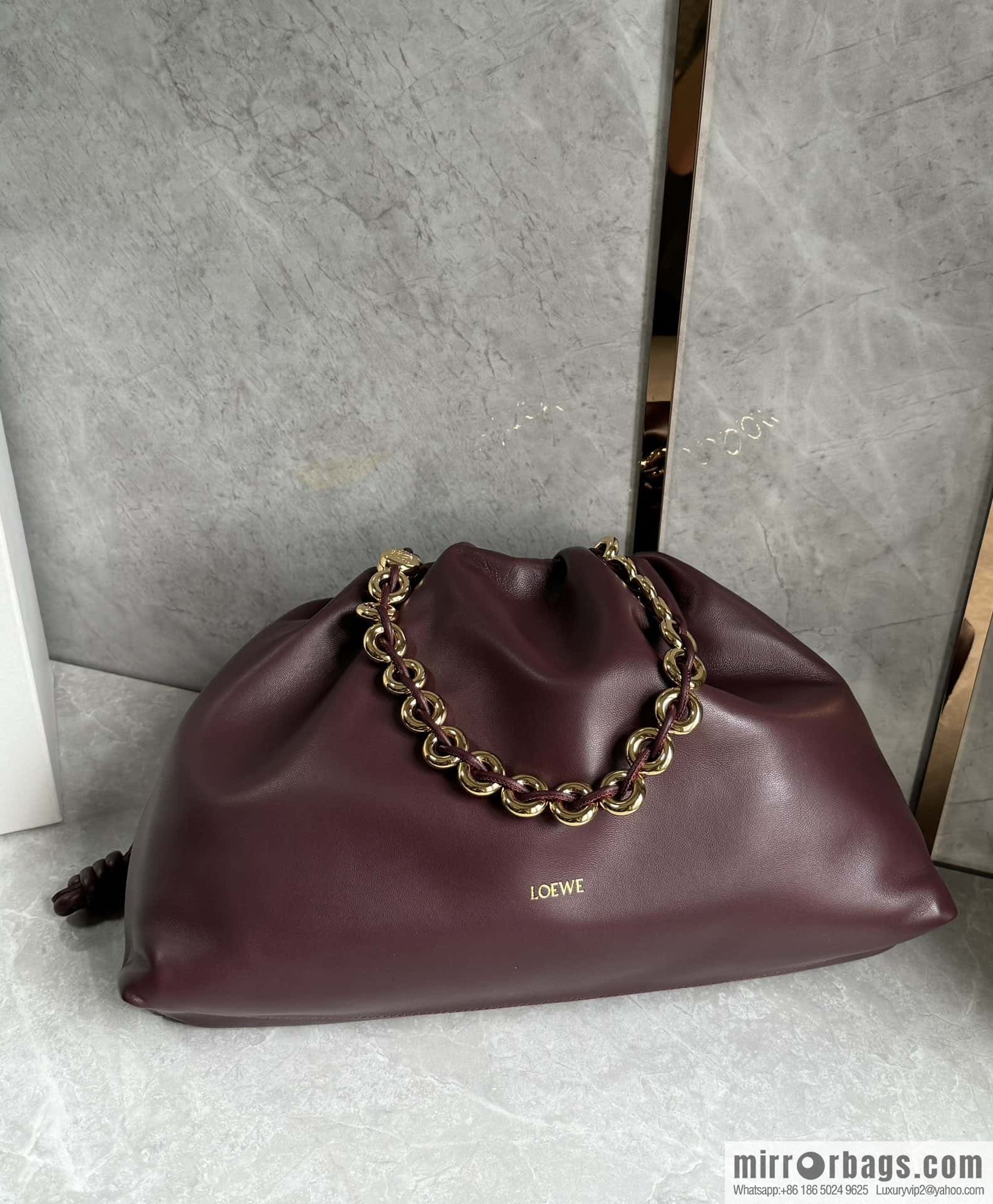 LOEWEFlamenco Purse large lucky bag 🔥 0802 maroon