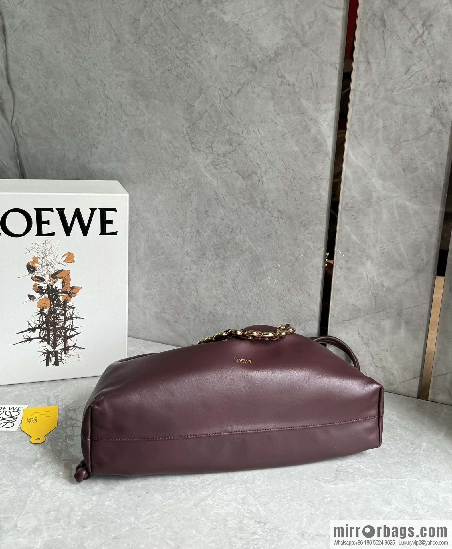LOEWEFlamenco Purse large lucky bag 🔥 0802 maroon