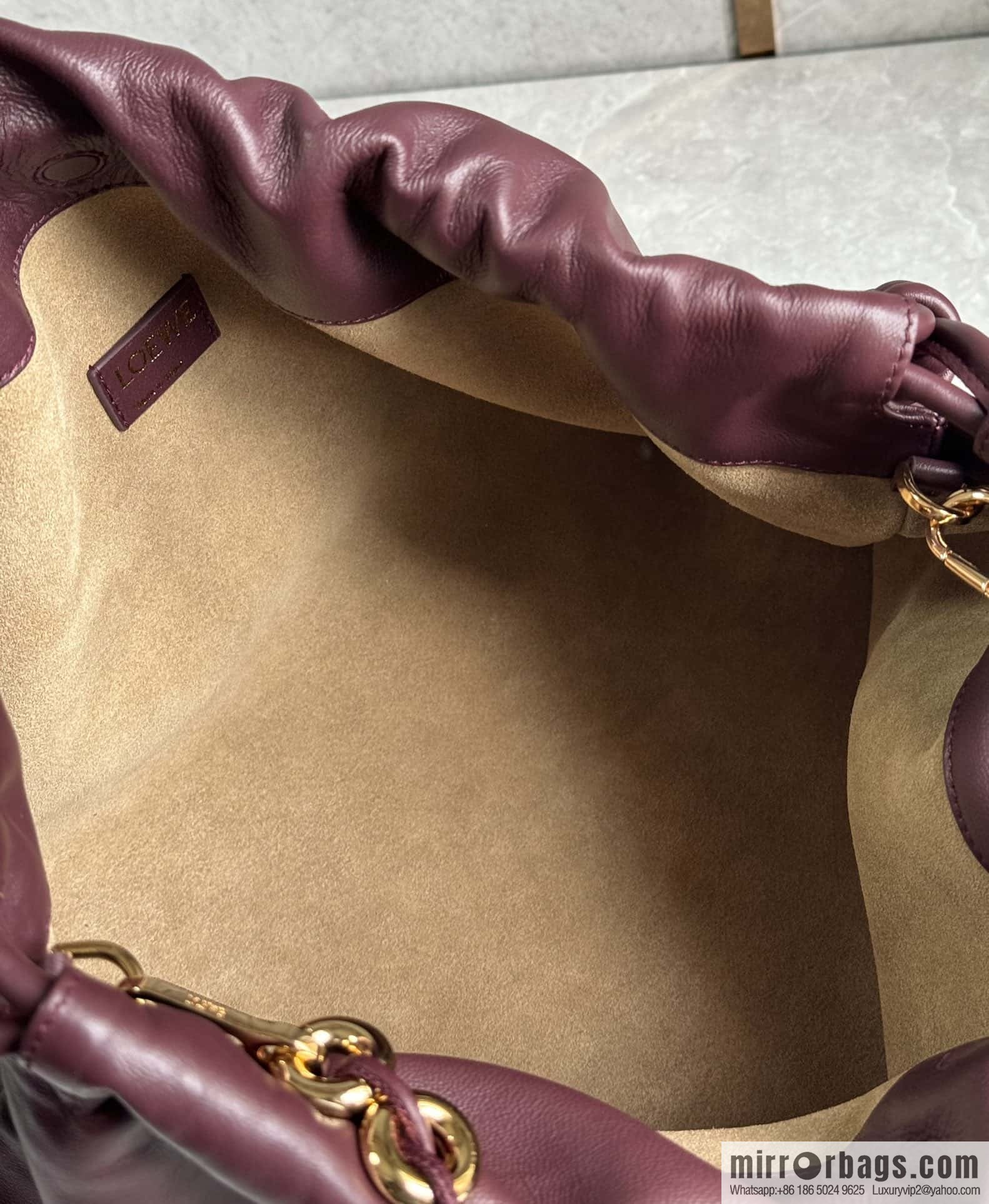 LOEWEFlamenco Purse large lucky bag 🔥 0802 maroon